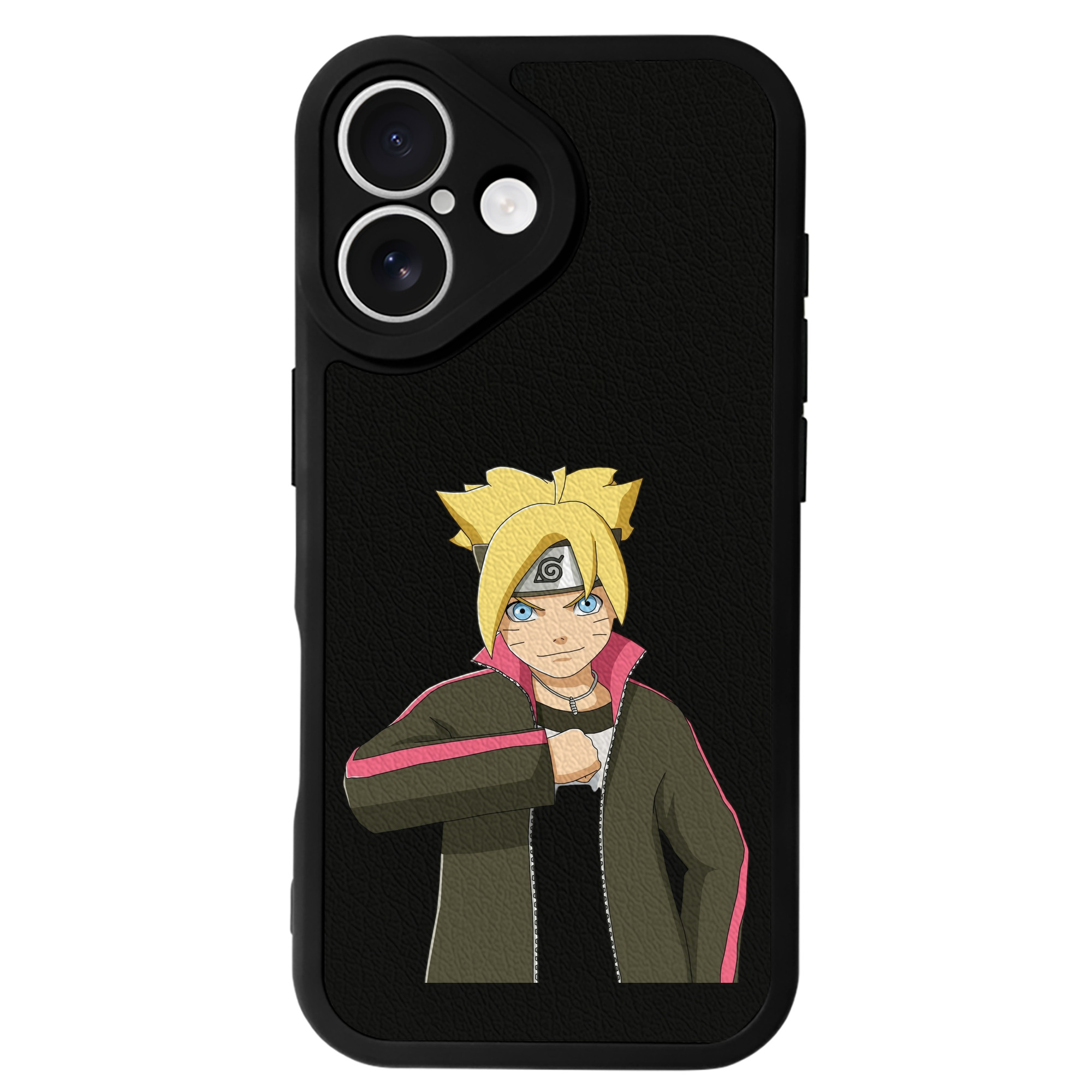 （画像用） NARUTO -ナルト- うずまき ボルト Uzumaki Boruto 【iPhone 16シリーズ対応】シリコンスマホケース（レザー調） 材質：シリコン